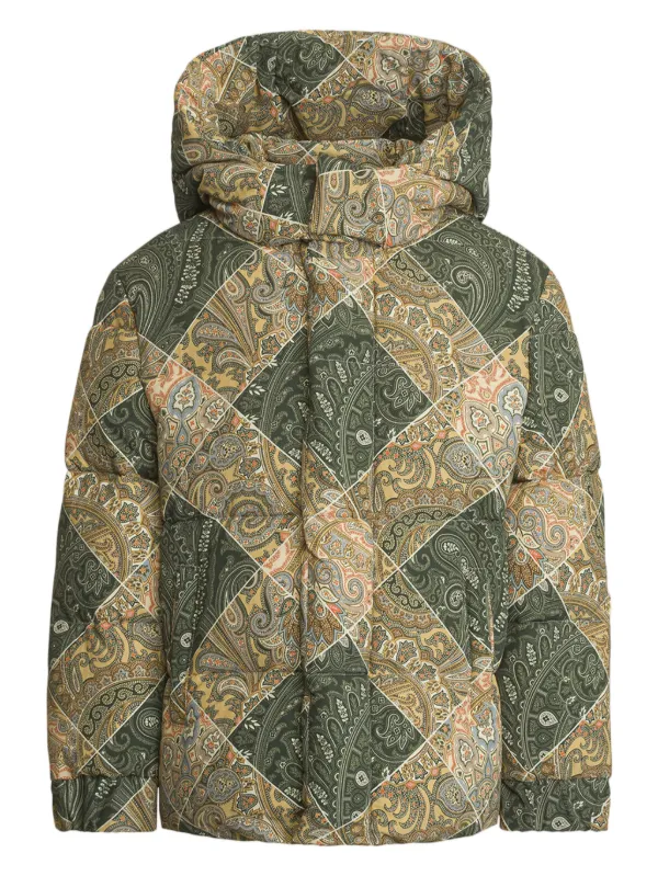ETRO KIDS paisley-print Puffer Jacket Green FARFETCH IN