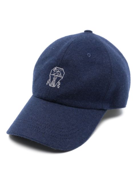 Brunello Cucinelli logo-embroidered baseball cap Men