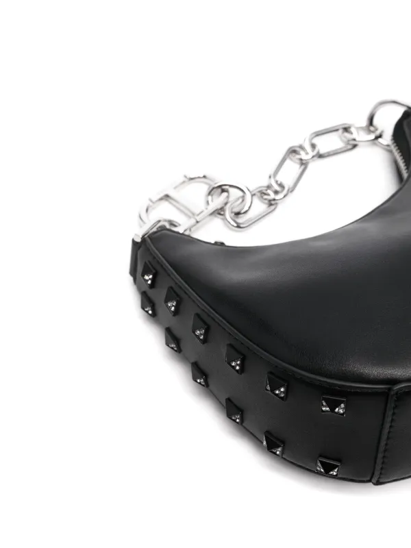 送料関税込【TWINSET】ミニクロワッサン ホーボーバッグ TWINSET Mini Croissant Mini Bag | Black | FARFETCH JO
