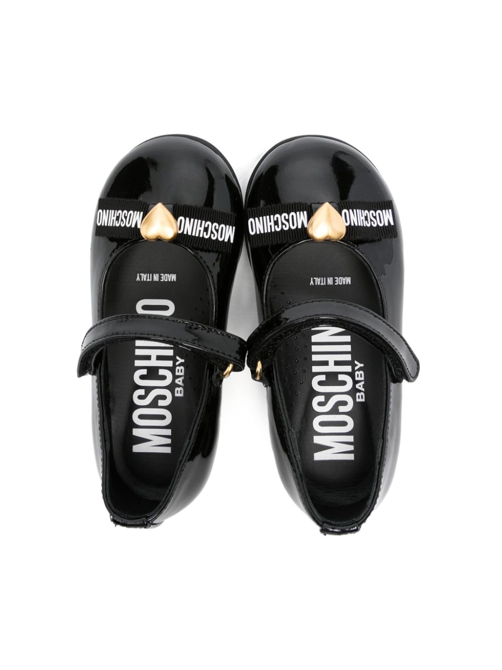 Moschino Kids Ballerina's met strikdetail Zwart