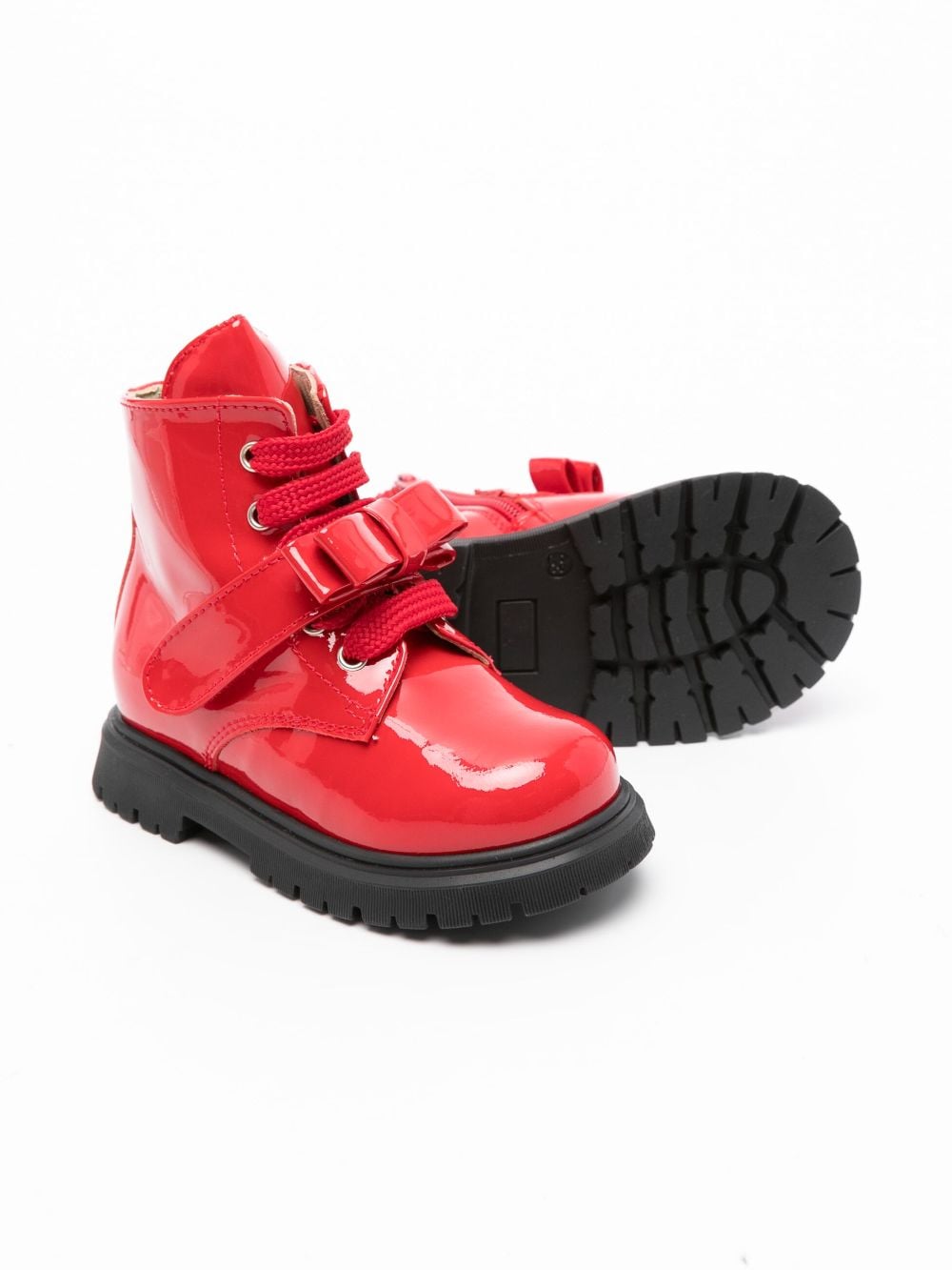 Andrea Montelpare patent-leather ankle boots - Rood