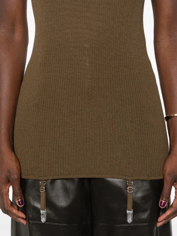 LEMAIRE suspenders-detail Seamless Tank Top | Brown | FARFETCH