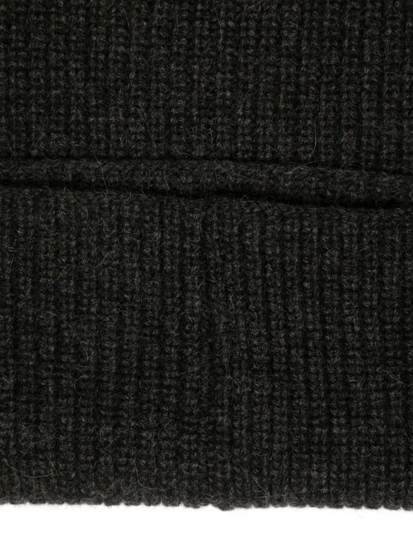 LEMAIRE ribbed-knit Snood | Brown | FARFETCH JO
