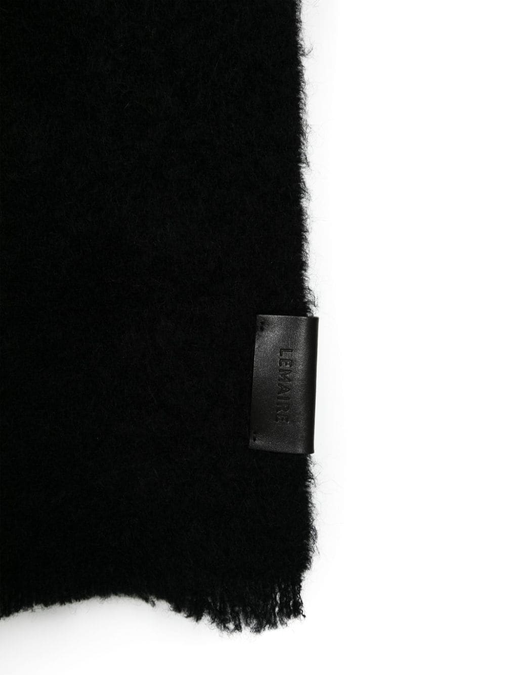 Shop Lemaire Brushed-finish Scarf In Black