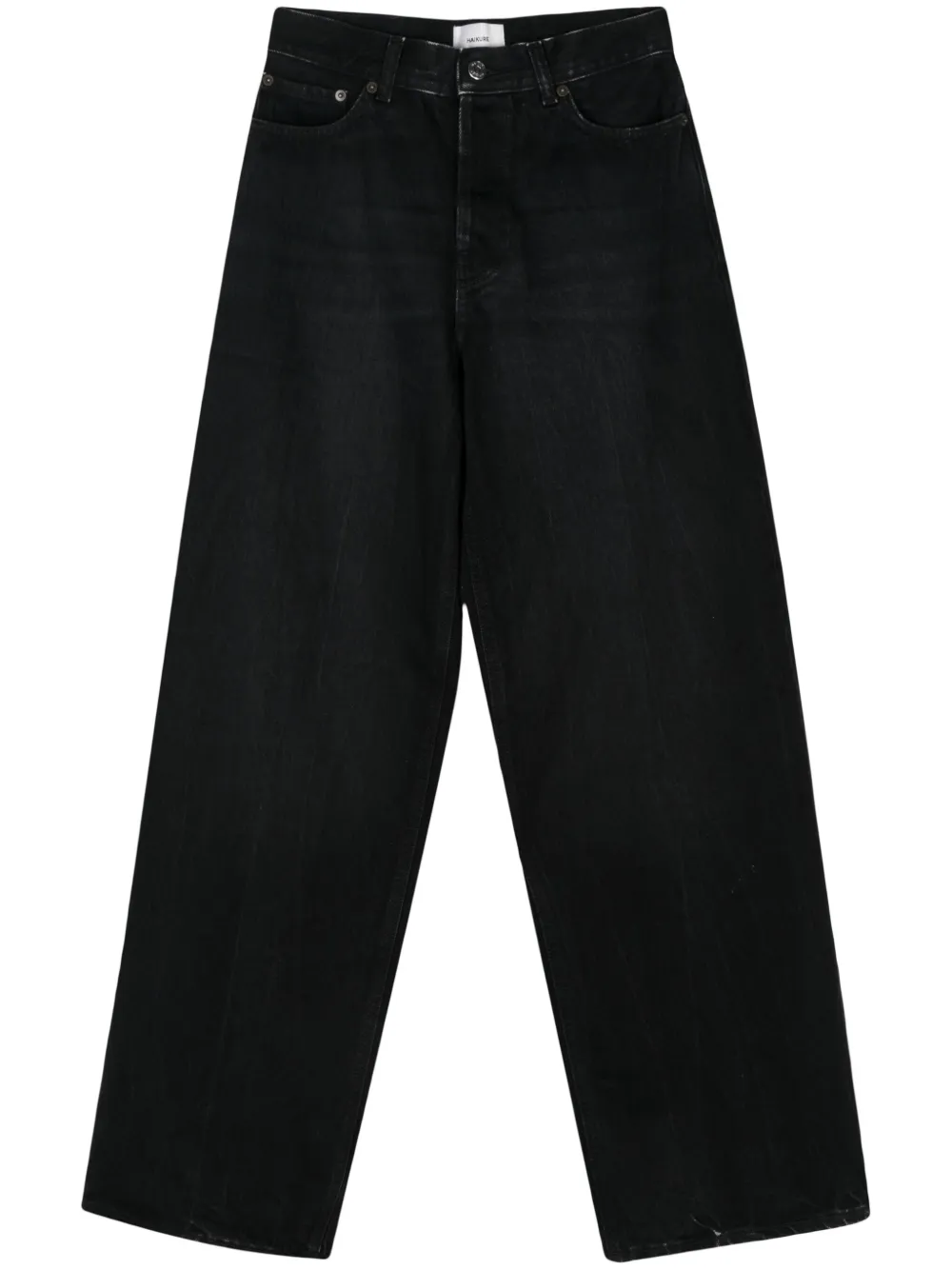 Haikure Bethany jeans met wijde pijpen Zwart