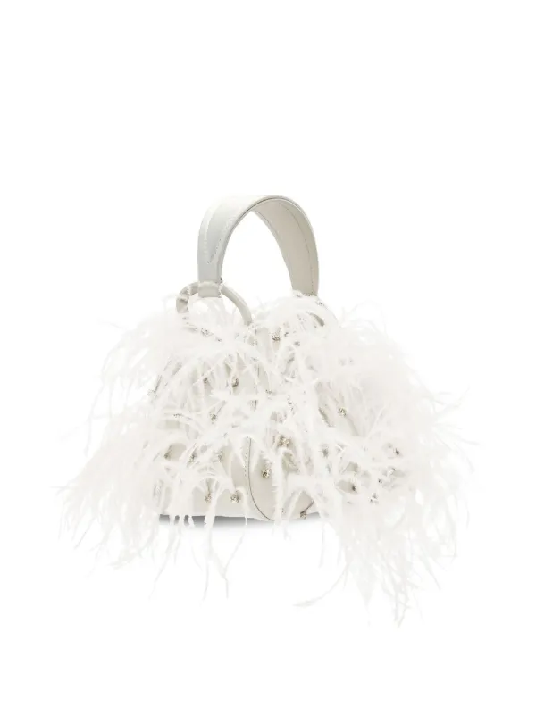 Oscar De La Renta Nano O Handle ostrich-feather Bag White FARFETCH PH