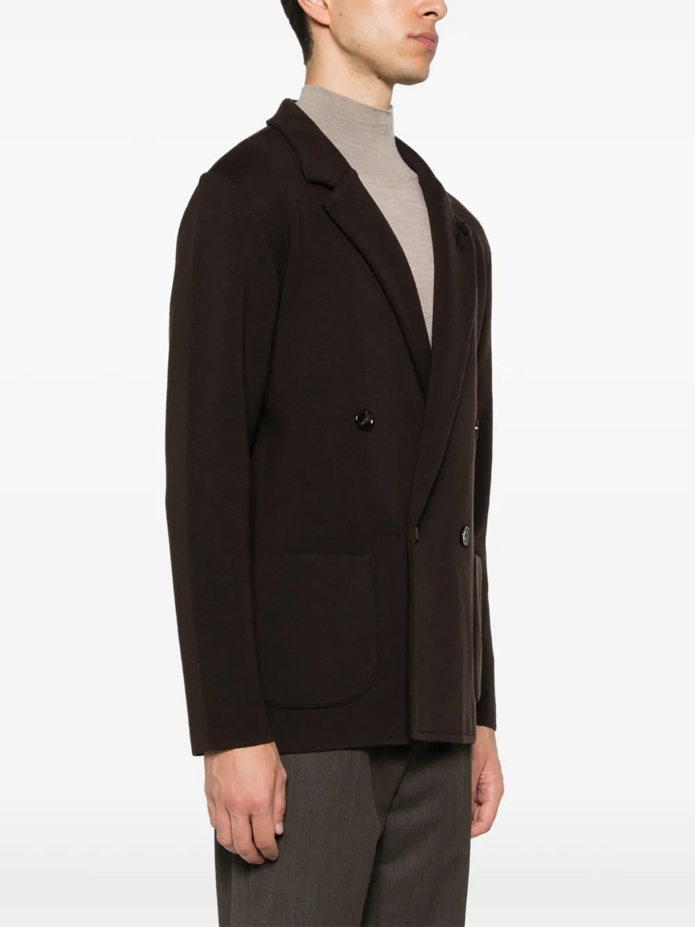 Lardini Blazer met broche Bruin