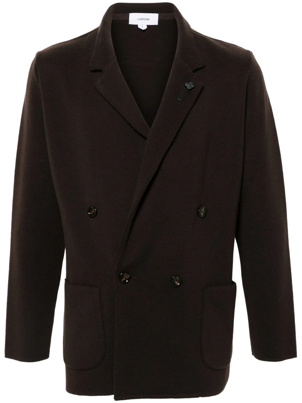 Lardini ブローチディテール ジャケット | ブラウン | Image 1