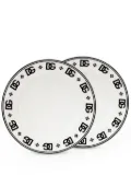 Dolce & Gabbana DG logo porcelain plate (set of two) - White