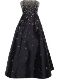 Adam Lippes crystal-embellished silk gown - Blue