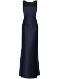 Adam Lippes fringed silk gown - Blue