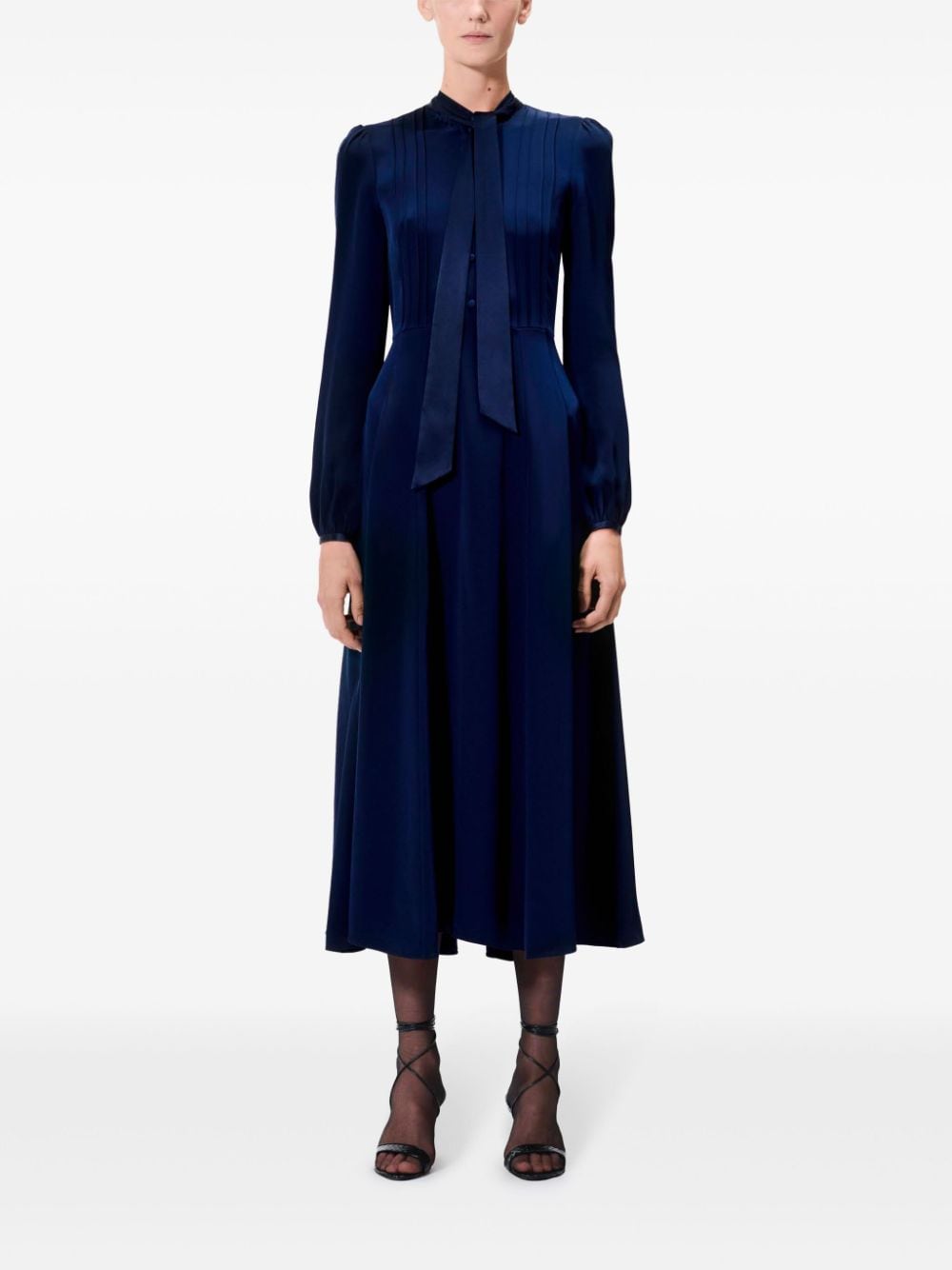 Adam Lippes Alison midi-jurk Blauw