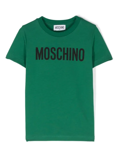 Moschino Kids playera con logo estampado