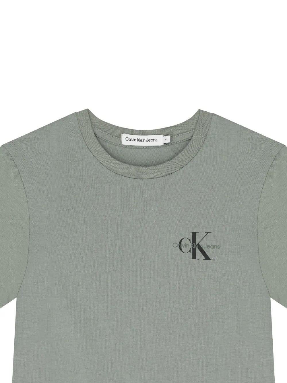 Calvin Klein Kids Katoenen T-shirt met logoprint Groen