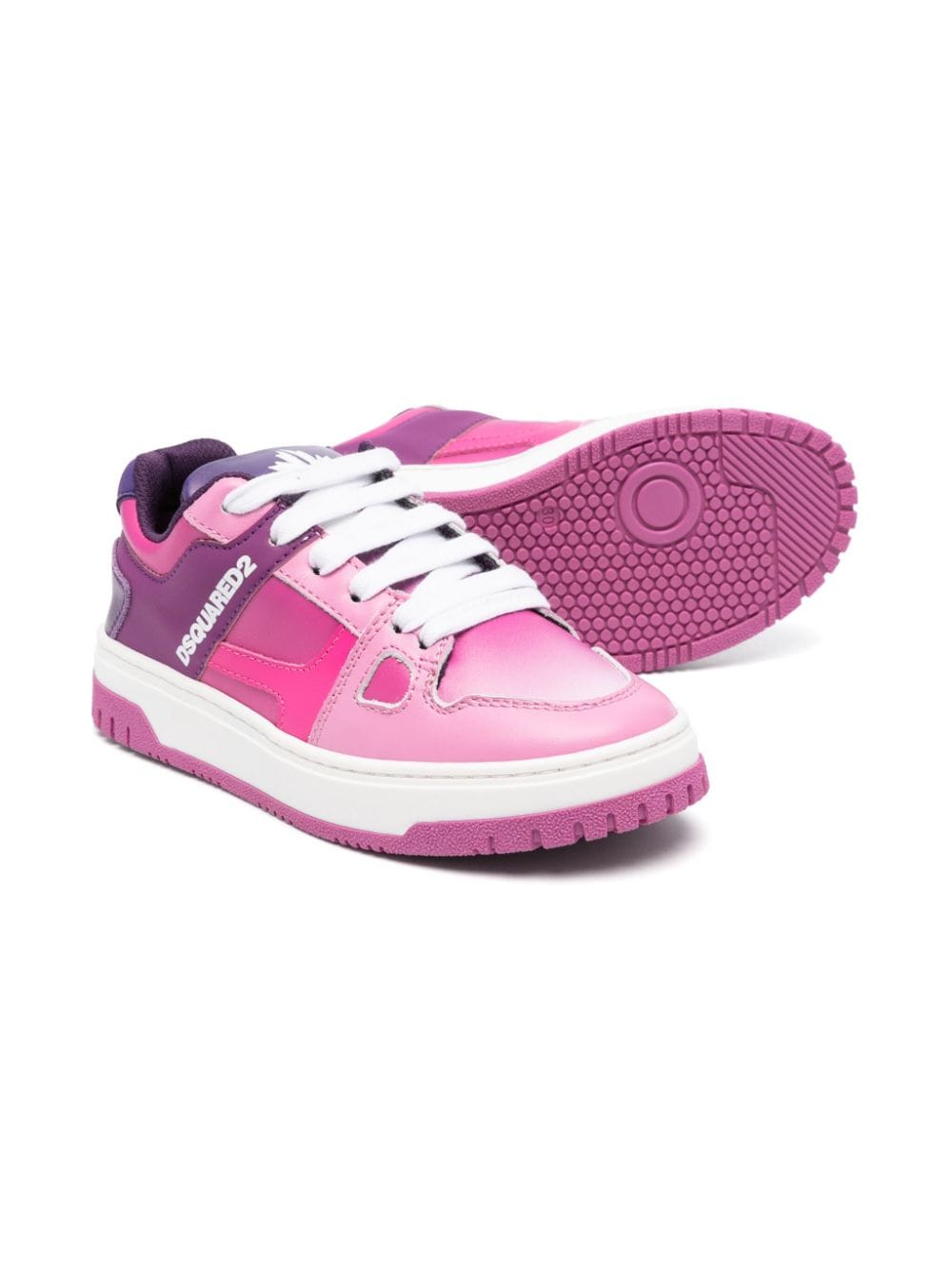 DSQUARED2 KIDS panelled sneakers - Roze