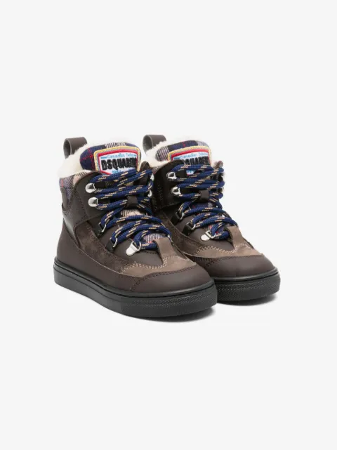 DSQUARED2 KIDS logo-embroidered ankle boots