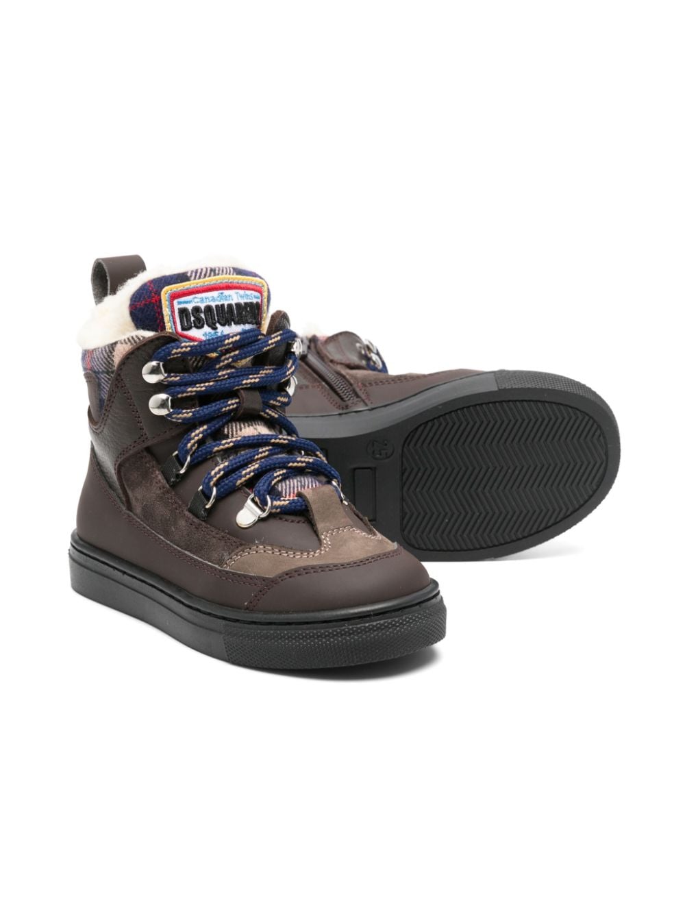 DSQUARED2 KIDS Knielaarzen met geborduurd logo - Bruin