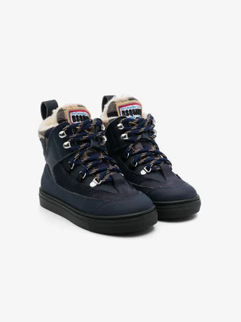 DSQUARED2 KIDS logo-embroidered ankle boots