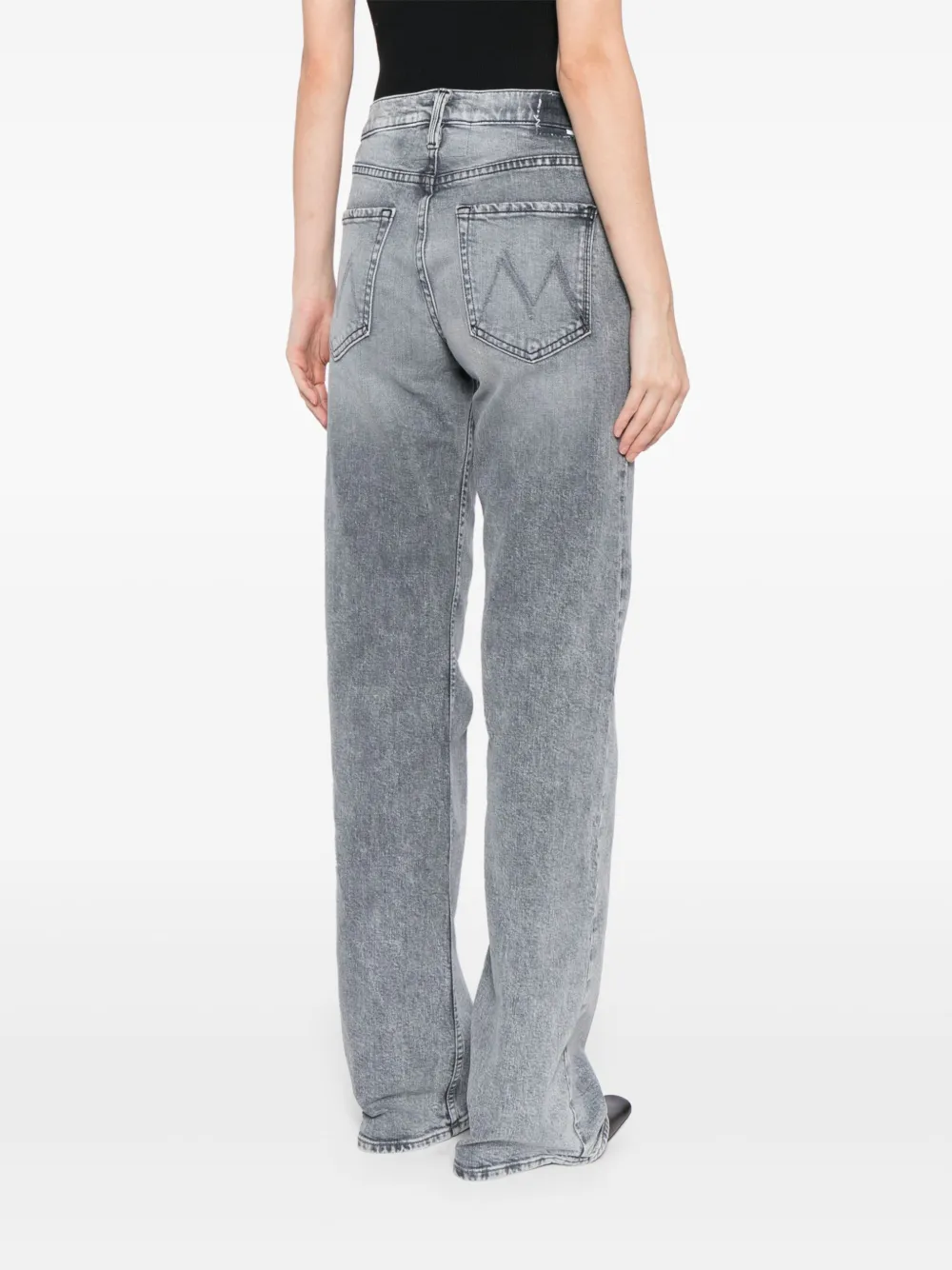Mother The Dodger Low-rise Straight-leg Jeans In Grey