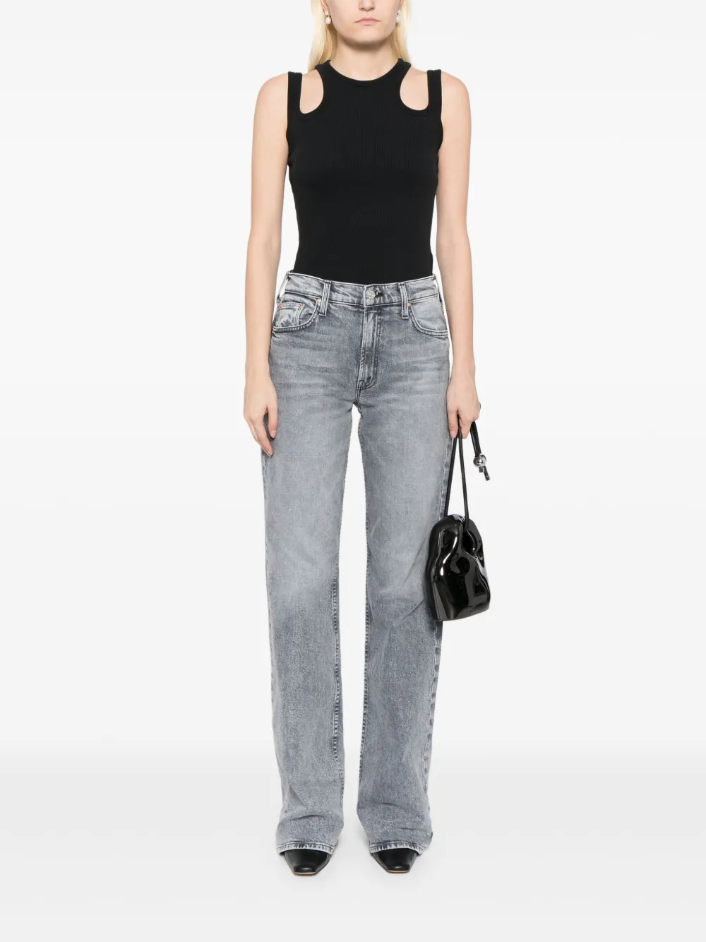 MOTHER The Bookie Heel jeans - Grijs