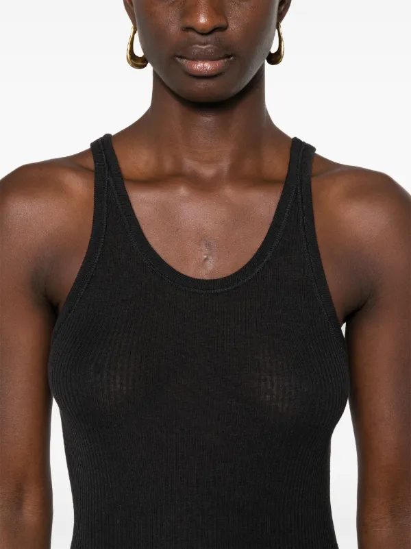 LEMAIRE suspenders-detail Seamless Tank Top | Black | FARFETCH