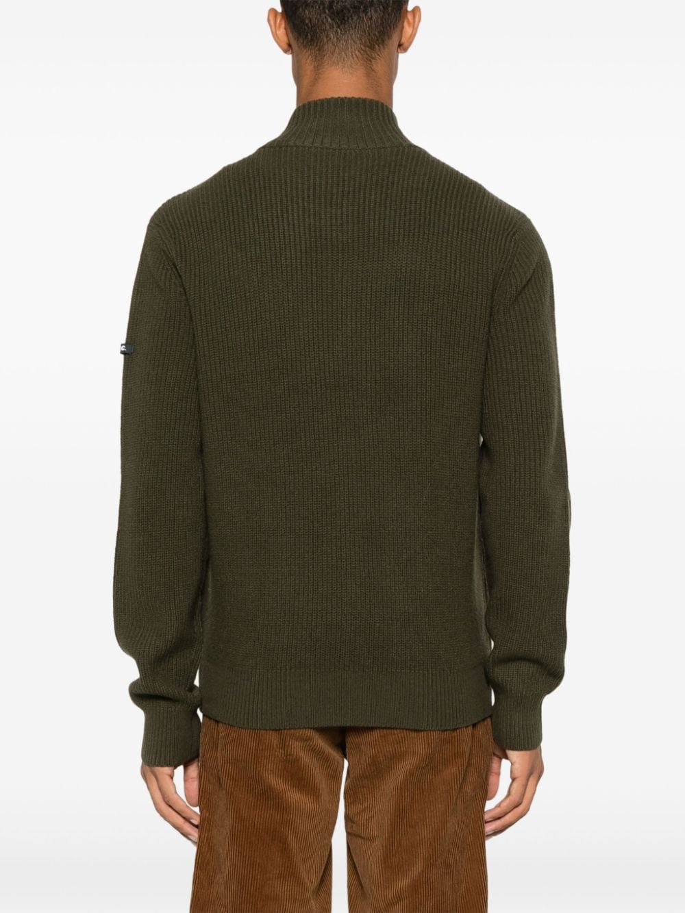 Shop Apc Heath Cardigan In Green