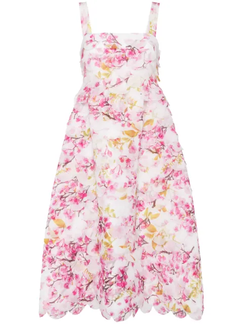 Cynthia Rowley vestido midi con estampado floral