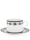 Dolce & Gabbana DG logo teacup and saucer (set of two) - White