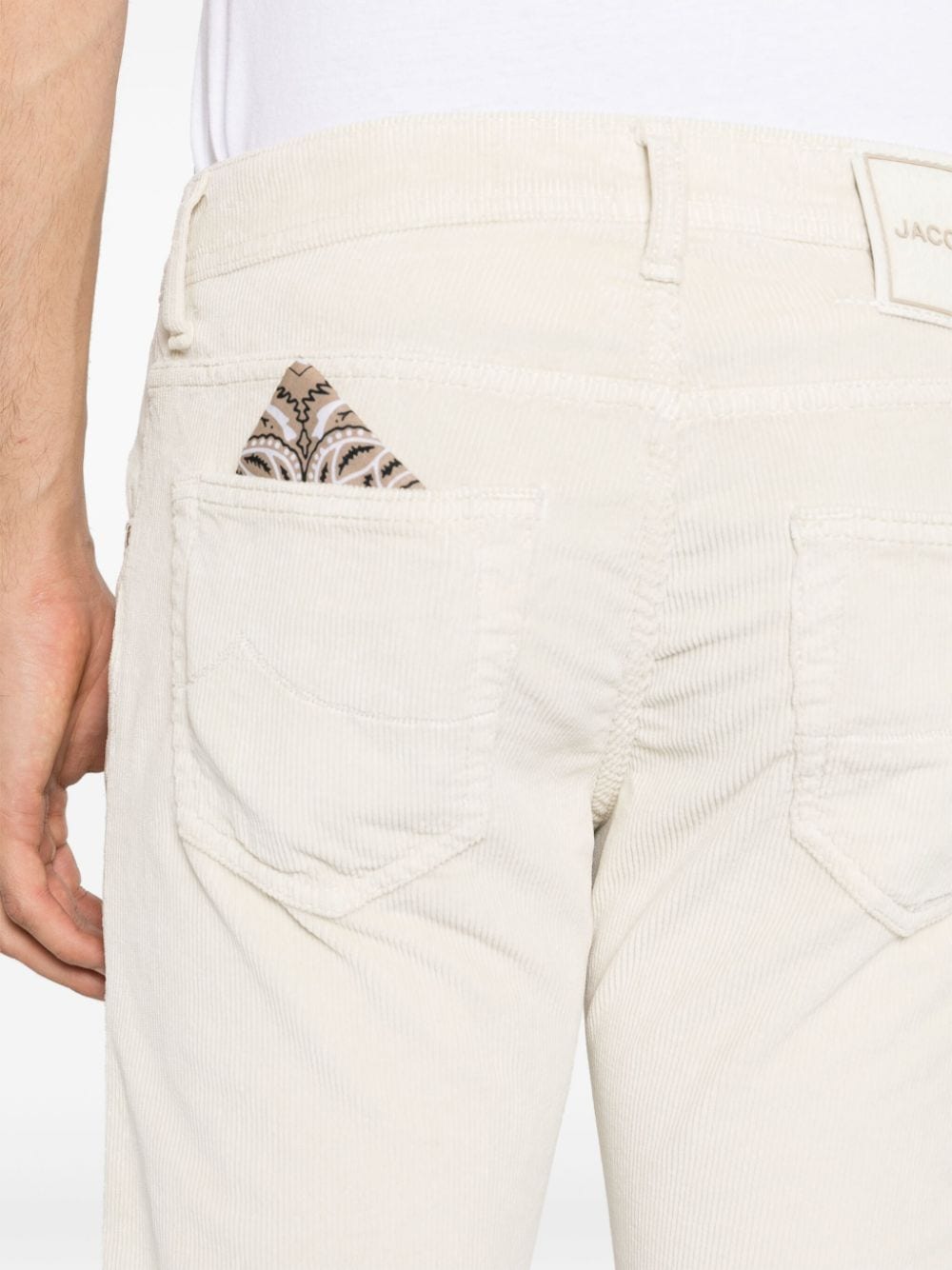 Shop Jacob Cohen Nick Trousers In White