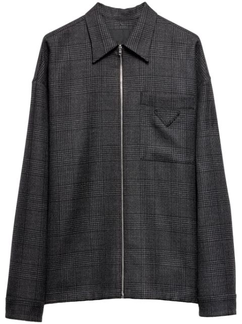 Prada zip-fastening wool shirt