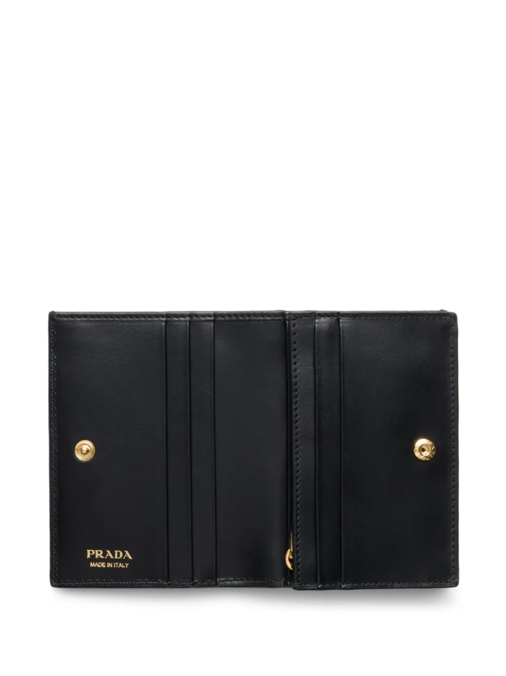 Prada Leren portemonnee Zwart