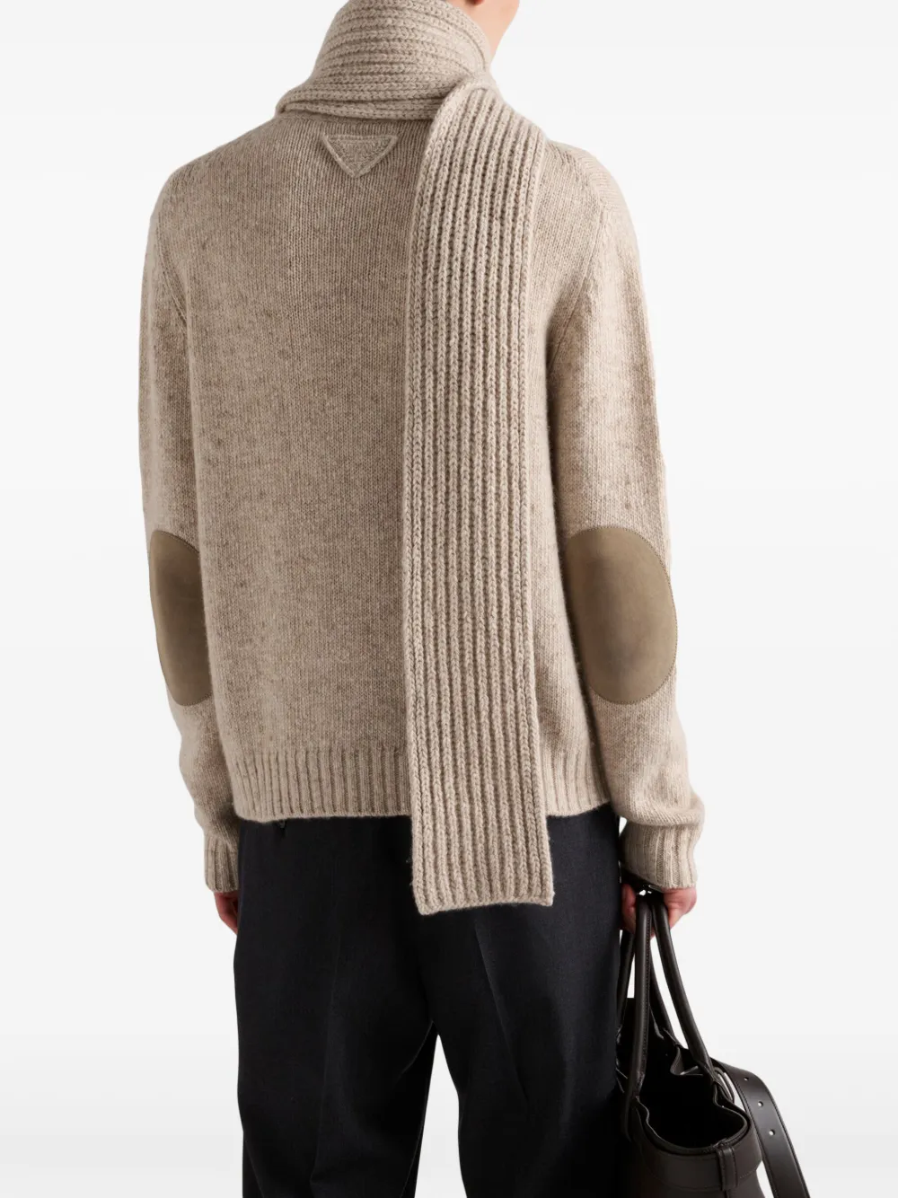Prada Kasjmier trui met ronde hals Beige