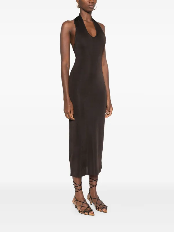 【関税込み】KHAITE ブラウン The Coraline マキシワンピース KHAITE Coraline Dress | Brown | FARFETCH