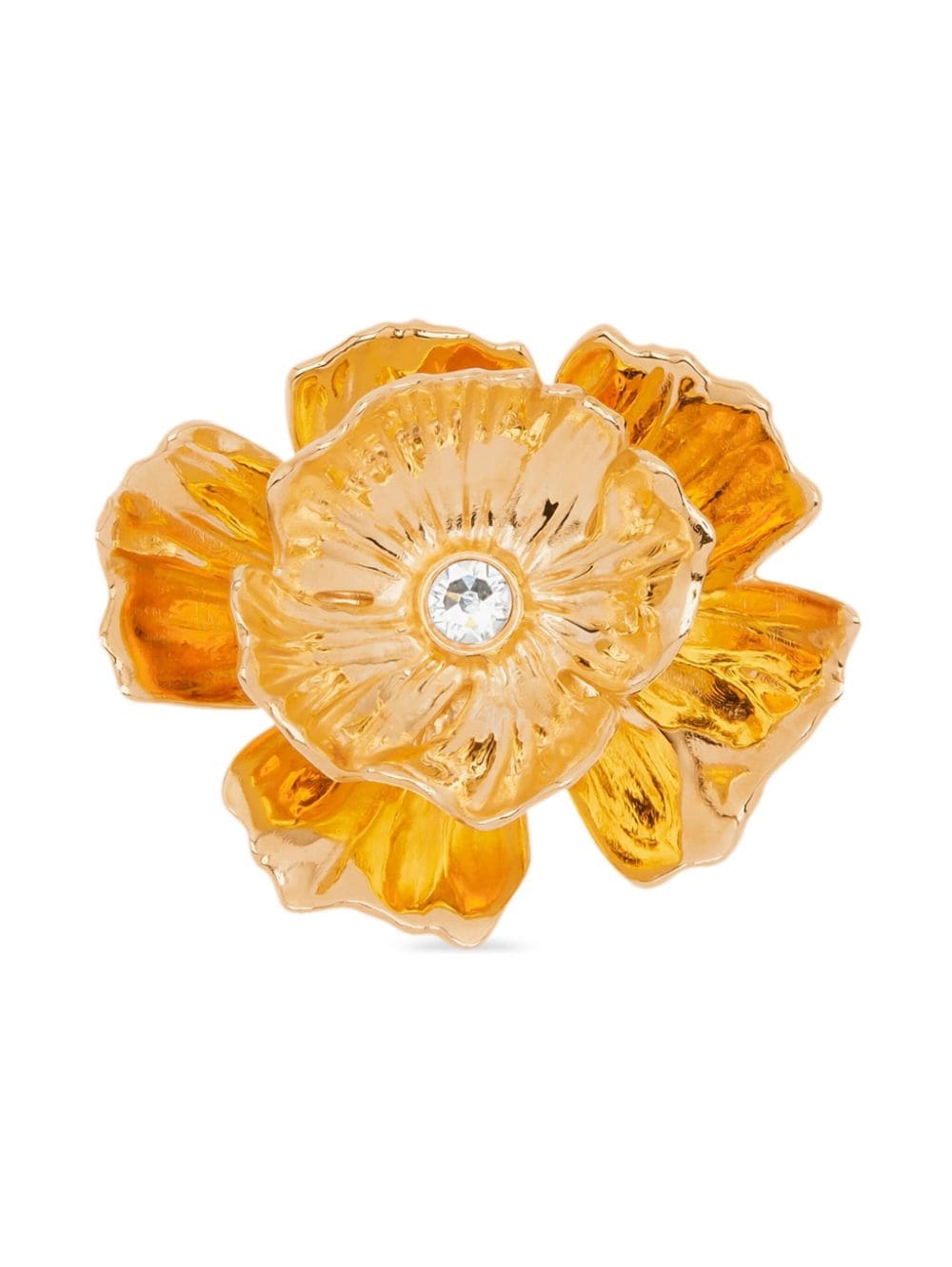 Oscar de la Renta Broche met bloem - Goud