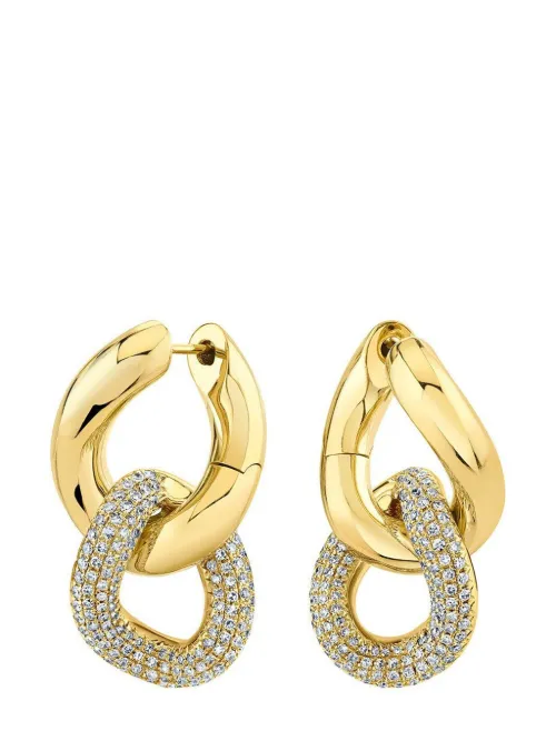 Boucles d'oreilles Double Link en 18ct - SHAY - Modalova