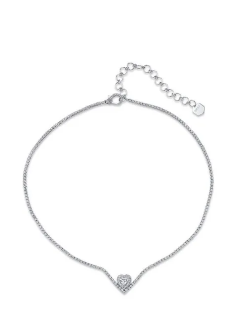 SHAY 18kt white gold Floating Heart diamond necklace