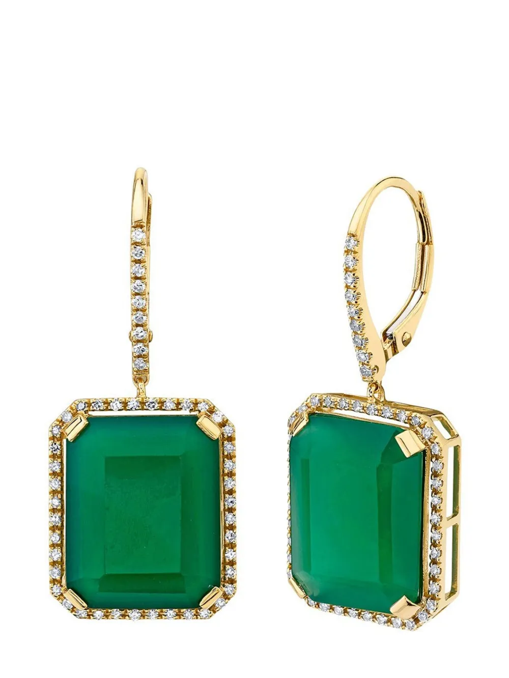 SHAY 18kt yellow gold Portrait diamond earrings - Oro