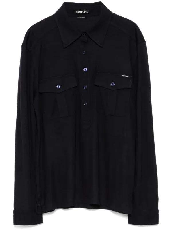 Tom Ford Military Shirt in Blue
