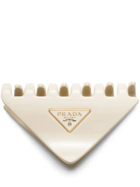 Prada logo-appliqué hair clip