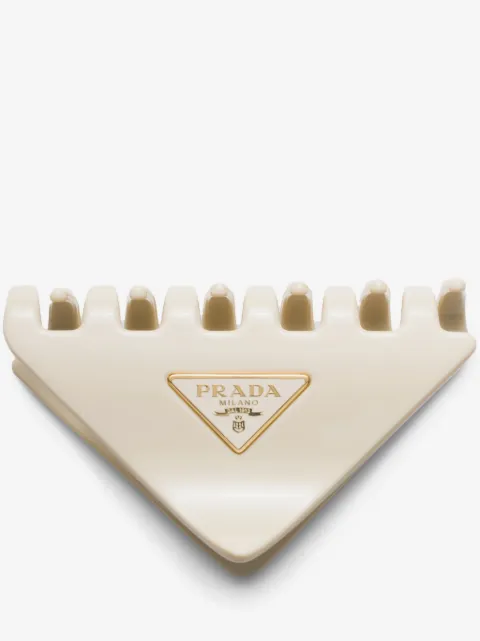 Prada logo-appliqué  claw clip