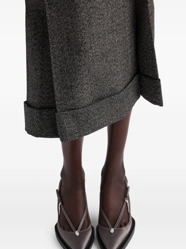 スカート Prada Midi skirt in mouline Prada Mouline Wool Midi Skirt - Bergdorf Goodman