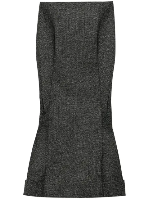 Prada falda midi de mouliné