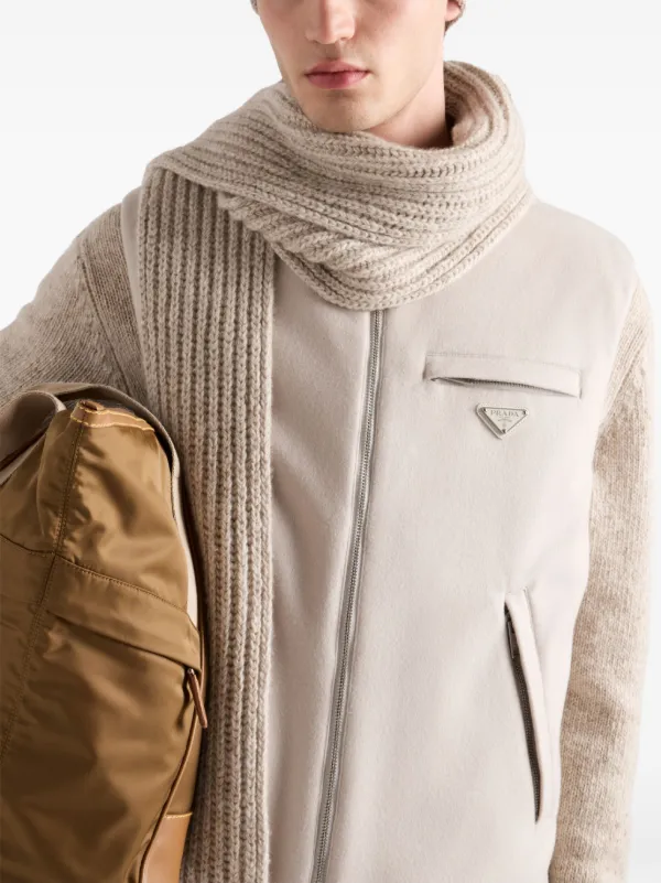 ジャケット PRADA Pastel Green Cashmere Vest P00899845.jpg