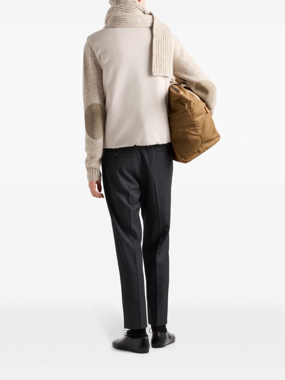 Shop Prada Padded Cashmere Vest In Neutrals