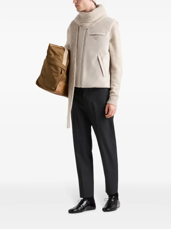 ジャケット PRADA Pastel Green Cashmere Vest P00899845.jpg
