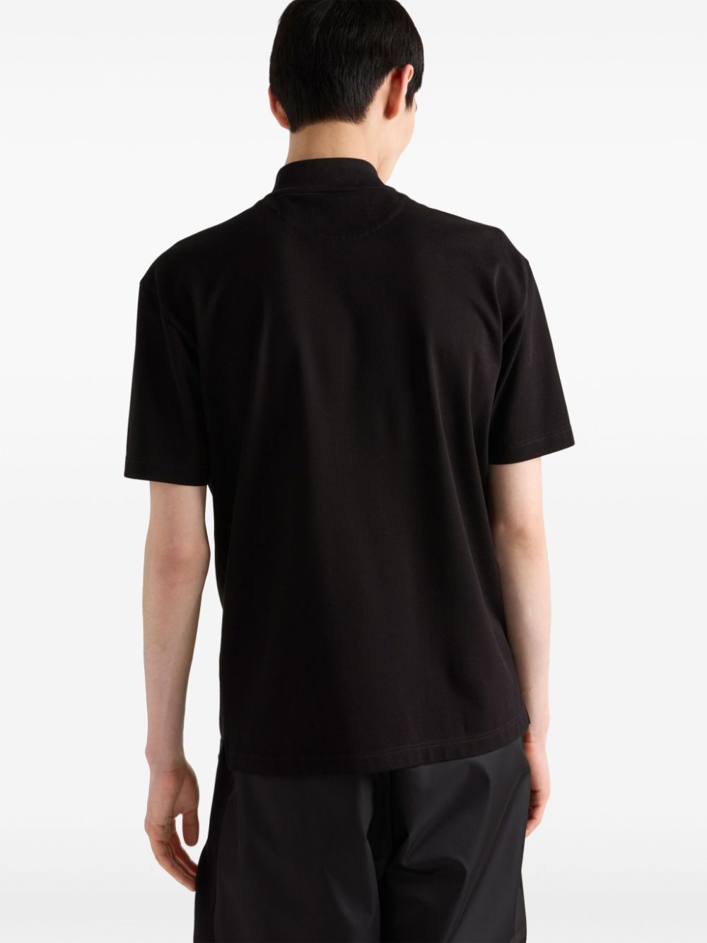 Prada Poloshirt met logo Zwart