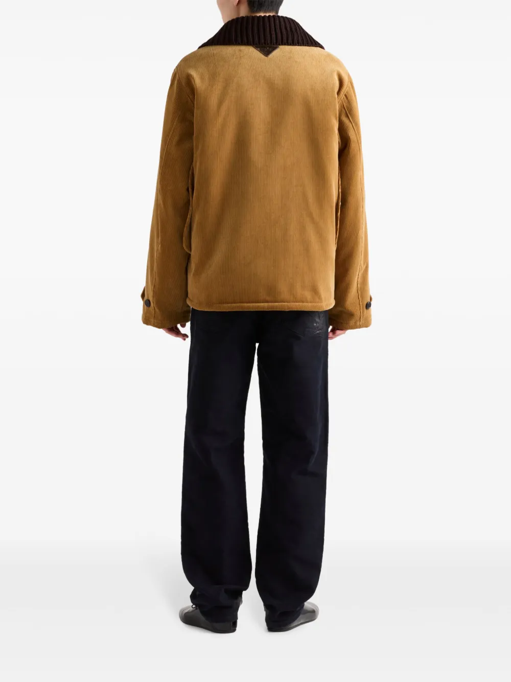 Prada Ribfluwelen shirtjack Beige