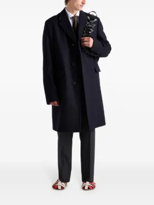 【プラダ・PRADA】Single-breasted Arquecoat Arquecollar プラダ・PRADA】Single-breasted Arquejacket trim Prada Single