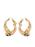 Oscar de la Renta Crushed hoop earrings - Gold