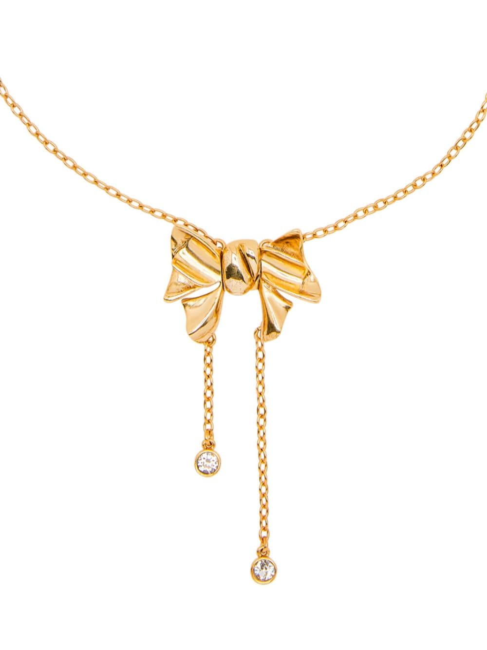 Oscar de la Renta Lariat halsketting met strik - Goud